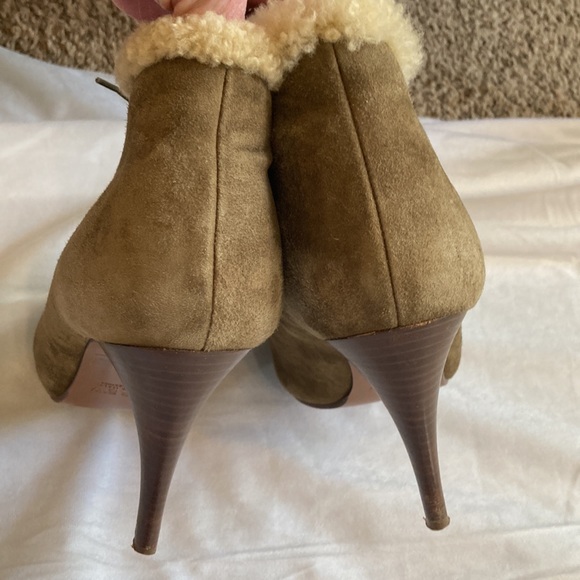 J. Crew collection genuine leather heels with genuine shearling lining size 10 - Picture 4 of 10